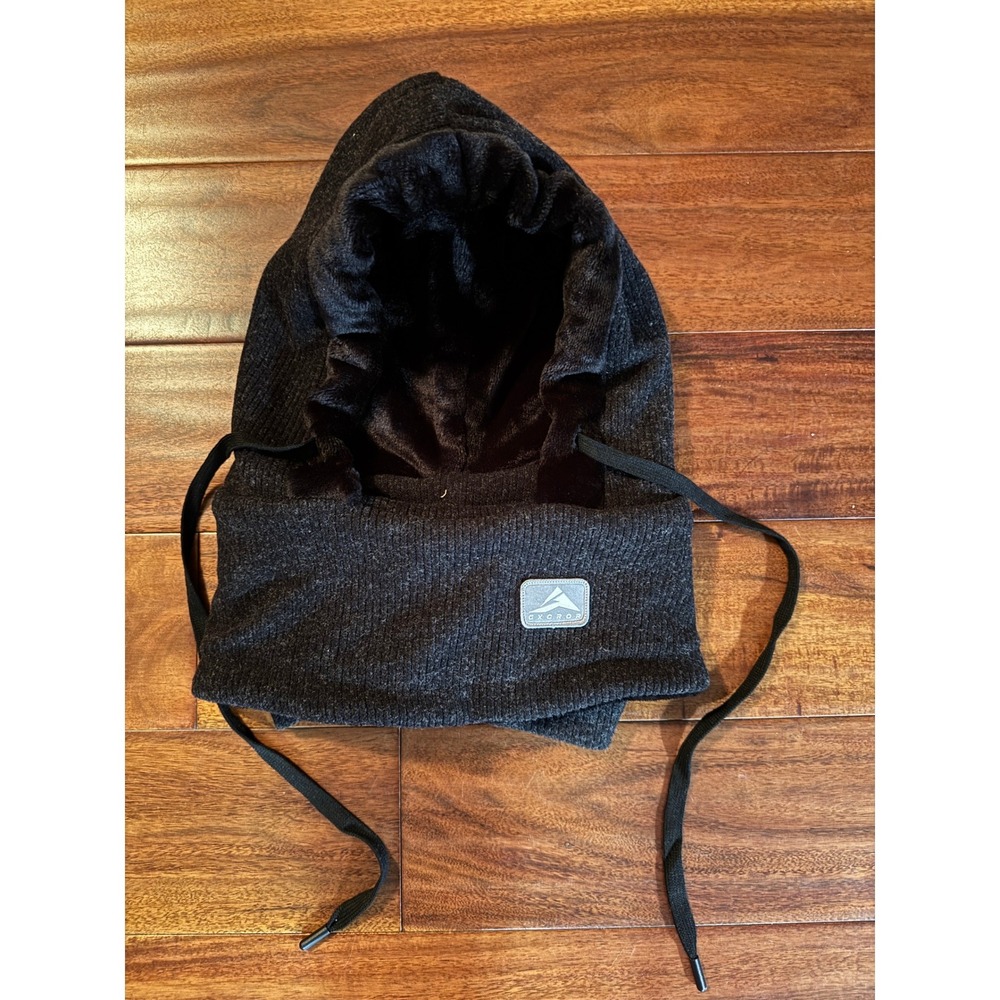 GXC ROR Hooded Neck Warmer Unisex OS Charcoal Grey Excellent Fleece Balaclava